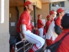 Palomar pitcher Mike Lopez (18) watches his fellow teammate Matt Wezniak (19) hit a grand slam home run during the April 2 home game against Mt. San Jacinto College. Comets won 18-0. Tracy Grassel/The Telescope