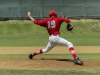 Palomar's Jake Barnett delivers a pitch during the first inning against visiting Grossmont College. Barnett threw a complete game striking out 11 and allowing only 6 hits and improved his record to 7-1. The Comets beat the The Griffins 4-2 at Myers Field Friday 17 April and improved their record to 28-5 (19-2 in PCAC) and are ranked #1 in Southern California. Philip Farry / The Telescope