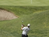 Palomar’s Nick Bellstrom watches to see where he wedge shot will land on hole #6. Bellstrom finished with the round with a score of 79. The Comets hosted visiting College of the Desert, El Camino, Victory Valley, Mt San Jacinto, and Cuyamaca April 1 at Twin Oaks Golf Club. The Comets finished in second place seven shots behind College of the Desert. Philip Farry / The Telescope