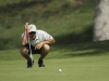 Palomar’s Nick Bellstrom lines up a putt on hole #5. Bellstrom finished with the round with a score of 79. The Comets hosted visiting College of the Desert, El Camino, Victory Valley, Mt San Jacinto, and Cuyamaca April 1 at Twin Oaks Golf Club. The Comets finished in second place seven shots behind College of the Desert. Philip Farry / The Telescope