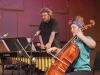 Nathan Hubbard and Caitlin Fahey Crow, of the Nathan Hubbard Quartet, perform during Concert Hour on Feb. 19, 2015. Claudia Rodriguez/The Telescope