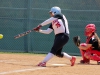 Sophomore third baseman Iesha Hill swings in the bottom of the third. The Comets won the game 15-6 in 5 innings against Imperial Valley on April 15. Photo by Michaela Sanderson/The Telescope