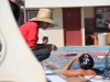 Assistant Coach Jackie Puccino calls a timeout to talk to Captain Kelly Harris #5 about the next play at Wallace Memorial Pool -Meredith James