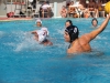 #8 Sophomore Rich Farley makes a shot against Southwestern in their first home game vs Southwestern at the Wallace Memorial Pool. Final Score 20-5 on Sept. 10, 2014. Photo: Meredith James | The Telescope
