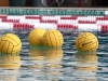 Balls float at Wallace Memorial Pool during practice on Aug. 31, 2014. Photo: Harim Arjon | The Telescope