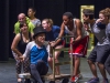 Student cast memebers rehearse a dance sequence from the upcoming production of Cabaret at the Howard Brubeck Theatre. Lucas Spenser/Telescope 2014.