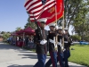 Monday, November 10, 2014. Marine Corp Color Guard retiring the Colors after the conclusion of the Palomar College Veteran's Day Ceremony at San Marcos Campus. Photo by Paul Nelson|The Telescope.