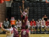 November 28,2014 | Palomar Forward #23 Jeremy Franklin scores 2 pts with a hook shot during the second half against Southwestern College. The Jaguars beat the Comets 52-50 Saturday night at the Dome. Palomar is hosting its 10th annual Thanksgiving Tournament. /Philip Farry | The Telescope