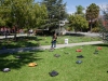 Sept.12 | Palomar College Nursing student Mariah Berry observes the Send Silence Packing presentation on the Student Union lawn. Stephen Davis/Telescope
