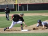 Palomar 1st baseman Niko Holm prepares to tag San Diego Mesa's runner out on a pickoff throw in the top of the 3rd inning at Palomar Ballpark on March 22. The Comets won the game 16-11. Stephen Davis/The Telescope