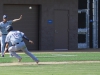 San Diego Mesa College's Alex Elipulos is caught in a rundown between home plate and 3rd base during the 5th inning against Palomar College on March 22 at Palomar Ballpark. The Comets won the game 16-11. Stephen Davis/The Telescope