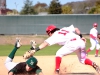 Third baseman Jared Hunt (#11) tags the runner out at third base in the first inning at Palomar’s home opener against Golden West College on Feb. 1st at Myer’s Field. Despite some clutch pitching from starter Zach Wilkins and three relievers, the Comets lost 2-1 to the Rustlers in 14 innings. Scott Colson/The Telescope