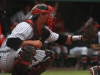 Palomar catcher Francis Christy catches a pitch from starting pitcher Jake Barnett run against San Diego City College on March 25 at Myer’s Field. The Comets beat the Knights 6-1 to improve their conference record to 11-2. • Scott Colson/The Telescope