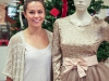 Palomar fashion merchandising student Nicola Hopwood, a sophomore poses with a mannequin designed by her on Nov.18, 2014 at the library. Photo: Yoshikazu Yamashita | The Telescope