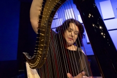 Maryruth Culver performs on harp during the HarpWaves concert at Palomar College’s free Concert Hour series in the Performance Lab on March 5.