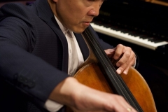 Paul Tseng plays the cello before the show begins for concert hour at Palomar College on Oct. 9, 2025.