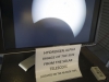 A screen projects an image of the sun, as seen through the solar telescope, on Oct. 23, 2014 in the NS building. Photo: Paul Nelson | The Telescope