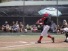 Palomar's Chris Stratton singles in the top of the first inning against visiting Irvine Valley College 10 May at Myers Field. The Comets won the game 11-1 and swept the Lasers 2-0 in the Super Regional. Philip Farry / The Telescope