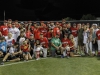 Palomar’s baseball team gathers with family and friends for a picture after being eliminated by San Joaquin Delta in the CCCAA Final Four at Fresno. The Comets finished the season with a 37-8 record. Philip Farry / The Telescope