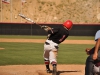 Palomar's Nashea Diggs (1) makes solid contact for a hit into left field against Southwestern College on April 21 at Palomar College Ballpark. Palomar went on to win 12-7. Aaron Fortin/The Telescope