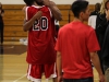 Palomar College Comets' Jeremy Franklin (#23) and Deven Riley (#20) embrace and celebrate their win over the Mira Costa Spartans Feb. 20. The Comets won in overtime with a final score of 67-62, making them the champions of the PCAC, Feb 20. Dirk Callum/The Telescope