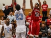 Palomar College Comets' guard, Deven Riley (#20), adds two points to scoreboard. Palomar came out on top of the Mira Costa Spartans Friday night with a final score of 67-62 in overtime, making the Comets the champions of the PCAC, Feb 20. Dirk Callum/The Telescope