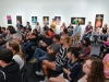 It's a packed house at the Boehm Gallery, Palomar College, Tuesday Sept. 22. Students from South Western College to Palomar fill the seats for the "Sharp Contrast" Artist Discussion. Brandy Sebastian/The Telescope