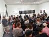 It's a packed house at the Boehm Gallery for the Artist Panel discussion, Palomar College, Tuesday Sept. 22. Students from South Western College to Palomar fill the seats to participate in discussion with 6 out of 10 of the shows artists for "Sharp Contrast". Brandy Sebastian/The Telescope