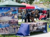 Lieutenant Barrett from the Chula Vista Police Department handed out information pamphlets on the grass area of the Student Union during Career Day on April 27. Tracy Grassel/The Telescope