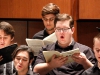 Palomar Chamber Singers Cesar Palomino (back row), Chad Theriault and Arthur Sauls (l to r middle row) and Nick Altman and Alex Didier (l to r front row) perform at the Howard Brubeck Theatre during Concert Hour on Nov. 12. The Palomar Chamber Singers showcased selections from J.S. Bach, Sergei Rachmaninoff, Carlos Guastavino and Rafael Alberti. Coleen Burnham/The Telescope