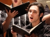 Palomar Chamber Singers Chad Therialt (back) and Nick Altman (front) perform at the Howard Brubeck Theatre on Nov. 12. The Palomar Chamber Singers showcased selections from J.S. Bach, Sergei Rachmaninoff, Carlos Guastavino and Rafael Alberti. Coleen Burnham/The Telescope