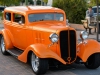 A bright orange 1934 Chevrolet, owned by Bob Stires, sits on display at Cruisin' Grand on Friday, Sept 4. Justin Gray / The Telescope