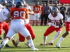 Palomar Running Back Deviante Sayles hits a huge hole created by the offensive line and gains five yards on the play. Sayles finished the game with 24 carriers for 61 yards. Palomar opened their season Sept. 5 on the road in Glendora Calif. against Citrus College. The Comets beat the Owls 24-14. Philip Farry / The Telescope