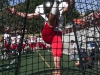 Palomar punter Sam Tapia warms up on the sideline prior to entering the game to punt. Tapia punted five times and averaged 34.2 yards per punt (52 yard longest). The Comets defeated the Dons 37-27 at Santa Ana Stadium in Santa Ana on Nov 14. The win improved the Comets record to 4-6 (2-4 in the Southern Conference). Philip Farry / The Telescope