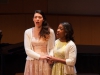 Vocalists, Audrey Lee Young and Clara Vanwinkle Kelly (l-r, foreground), sing part of the "Duo des Fleurs" ("The Flower Duet") from "Lakme." The recital featured six solo instrumentalists, three vocalists, and one jazz quartet. Claudia Rodriguez/The Telescope