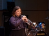 Trumpet player, Maddee MacLeod, plays the "Concerto for Trumpet and Piano" by Alexander Arutunian on Dec. 3 at the Honors Recital. MacLeod said she chose the piece for its interesting musical intricacies as well as for it's strong personal meaning. Claudia Rodriguez/The Telescope