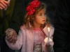 Harrison Lupo walks hand-in-hand with her father, Grant Lupo, during an interfaith candlelight vigil that honored the memory of the victims of San Bernardino massacre. The event was hosted by the Christ Presbyterian Church of Carlsbad, the Jewish Collaborative of San Diego and the the North County Islamic Foundation. Dec. 8, 2015 in Carlsbad. Photo by Lou Roubitchek / The Telescope