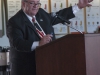 Robert P. Deegan, Superintendent/President of Palomar College and the Palomar Community College District, addressess attendees at the groundbreaking ceremony for the new library/learning resource center on May 8 at Palomar College's San Marcos campus. Stephen Davis/The Telescope