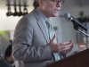 Palomar Dean of Social and Behavioral Sciences Division Dr. Jack Kahn addressess attendees at the groundbreaking ceremony for the new library and learning resource center on May 8. Stephen Davis/The Telescope