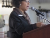 Palomar Library department chair Linda Morrow, addresses attendees at the groundbreaking ceremony for the new library and Learning Resource Center on May 8 in the Student Union at the San Marcos campus. Stephen Davis/The Telescope