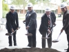 Palomar College ASG President Mario Gaspar, President Palomar Community College District Governing Board Dr. John J. Halcon, Superintendent/President of Palomar College and the Palomar Community College District Robert Deegan, and Vice President Palomar Community College District Governing Board Mark Evilsizer participate in the groundbreaking ceremony of the new library/learning resource center at Palomar College's San Marcos campus on May 8. Stephen Davis/The Telescope