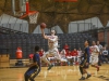 Palomar’s Spencer Benson (33) drives to the basket and scores two points during the second half against L.A. Harbor. The Comets went on to beat the Seahawks 58-54 Saturday 28 Nov at The Dome and will play San Bernardino Valley College for the championship on Sunday 29 Nov @5pm in The Dome. Palomar hosted its 11th annual Thanksgiving Tournament. Philip Farry / The Telescope