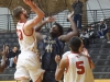 Palomar forward Spencer Benson (33) scores 2 of his 19 points during the first half. Benson also contributed 9 rebounds for the Comets. The Comets beat the Cougars 75-71 Friday 27 Nov at The Dome. Palomar hosted its 11th annual Thanksgiving Tournament. Philip Farry / The Telescope