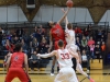 Palomar forward Matt Duniphan (#21) tips off against Mt. San Jacinto College player Nick Pete (#44) during the Jan. 27 game at the Dome. Tracy Grasse/The Telescope