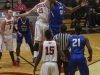 Palomar’s Matt Duniphan (21) and San Bernardino Valley’s JaCardo Hawkins (10) jump ball to start the championship game of the Palomar 11th Annual Thanksgiving Tournament at The Dome on Nov 29. The Comets were defeated 88-77 by the Wolverines and finished in second place. Philip Farry / The Telescope