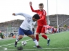 Palomar's midfielder Austin Rizzo #11, and Juan Valtierra, Forward #16, with San Diego Mesa College, fight it out for the last seconds of Palomarâs home game at Minkoff Field, Nov. 10, 2015. Final score 1-2 for a Palomar loss in the Pacific Coast Athletic Conference. Brandy Sebastian/The Telescope