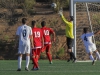 Palomar goalkeeper Autry Hailey makes one of his four saves during the first half against visiting MiraCosta College on Minkoff Field Nov. 13. The Comets defeated the Spartans 2-1 in their final game and improved their record to 9-12 (5-7 PCAC). Philip Farry / The Telescope