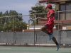 Palomar’s Jonathan Rodriguez returns a serve during the second set against College of the Deserts Sam Cohen (not pictured). Cohen defeated Rodriguez 6-3, 6-2 March 19. Philip Farry / The Telescope