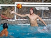 Palomar goalie Adam Kelsey springs out of the water to make a save during the second quarter against Miramar College. The Comets defeated the Jets 22-8 Sept . 2 at the Wallace Memorial Pool. Philip Farry / The Telescope