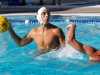 Palomar's Conner Chanove (4) gets ready to throw the ball during the 2015 Men's Water Polo Pacific Coast Athletic Conference on Nov. 7 at the Ned Baumer pool. Mesa's Bryan Bare (10) defends. The Pacific Coast Athletic Conference (PCAC) is an intercollegiate athletic conference governed by the California Community College Athletic Association (CCCAA). Palomar played Mesa in the Championship final but lost 10 - 6. The Comets took second place overall. Coleen Burnham/The Telescope